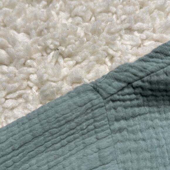Pink Lily Aqua Muslin Lightweight Flowy Boutique Balloon Sleeves Textured TJ - Picture 11 of 11